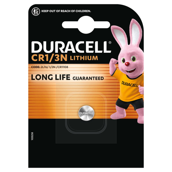 Спеціальна літієва батарейка Duracell 1/3N 3V, (2L76 / CR1 / 3N / CR11108), 1 шт. в упаковці