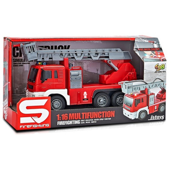 Іграшка CARS S Пожежна машина з розприскувачем води та драбиною 1:16 (CJ-2180230)