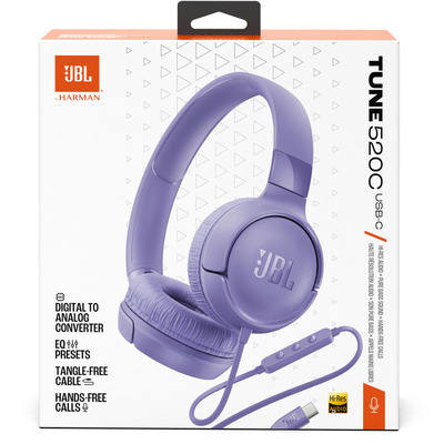 Гарнітура JBL TUNE 520C Purple (JBLT520CPUR)