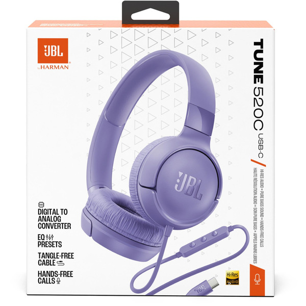 Навушники JBL TUNE 520C Purple (JBLT520CPUR)
