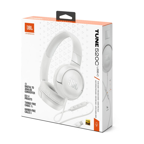 Наушники JBL TUNE 520C White (JBLT520CWHT)