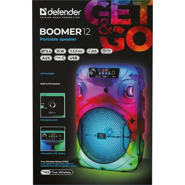 Портативна колонка Defender Boomer 12 15Вт (65412)