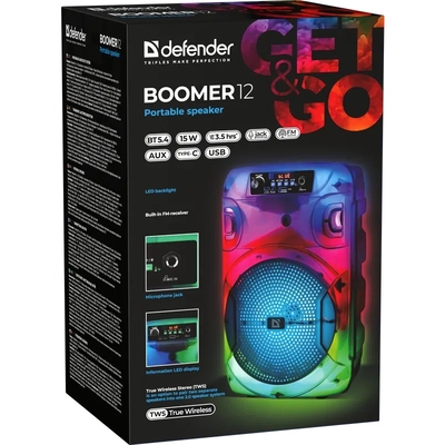 Портативна акустика Defender Boomer 12 15Вт (65412)