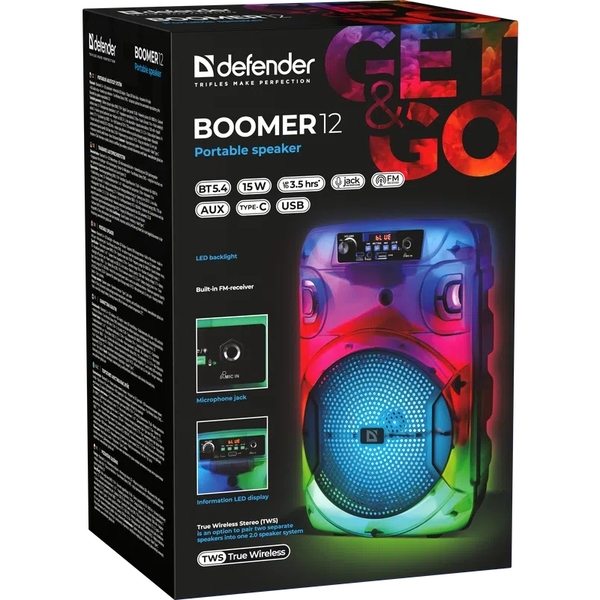 Портативна колонка Defender Boomer 12 15Вт (65412)