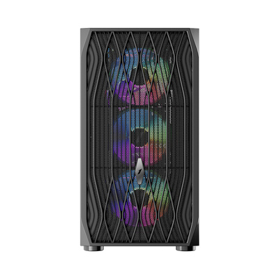 Корпус 1stPlayer AY7-BK-4F1 Black без БП