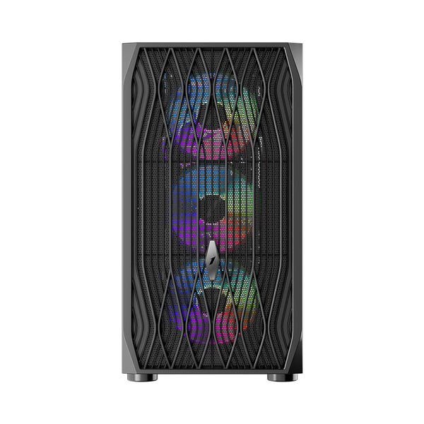 Корпус 1stPlayer AY7-BK-4F1 Black без БП