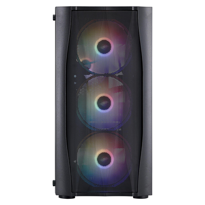 Корпус 1stPlayer X3-M-BK-4F1 Black без БП