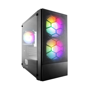 Корпус 1stPlayer X4-M-BK-2F1P-1F1 Black без БП