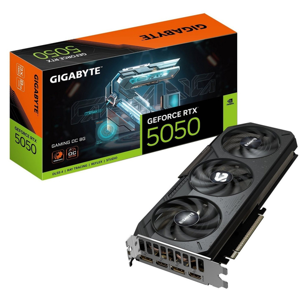 Видеокарта GF RTX 5050 8GB GDDR6 Gaming OC Gigabyte (GV-N5050GAMING OC-8GD)