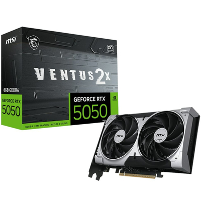 Видеокарта GF RTX 5050 8GB GDDR6 Ventus 2X OC MSI (GeForce RTX 5050 8G VENTUS 2X OC)