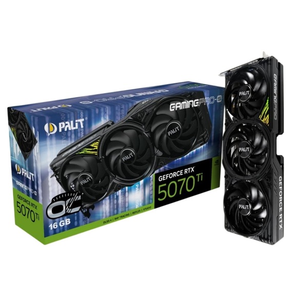 Видеокарта GF RTX 5070 Ti 16GB GDDR7 GamingPro-S OC Palit (NE7507TS19T2-GB2031U)