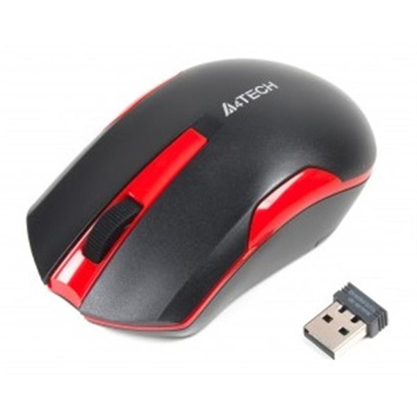 Мышь беспроводная A4Tech G3-200N Black/Red