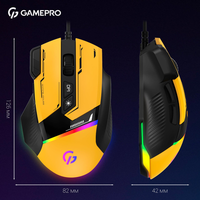 Мышь GamePro GM300BL Yellow-Black