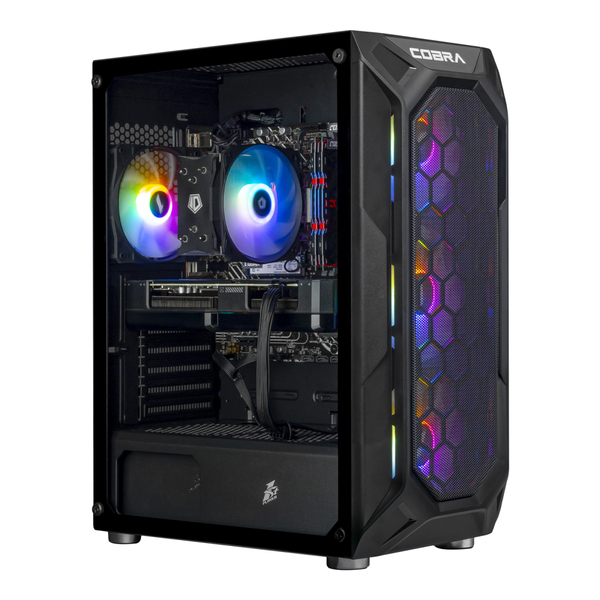 Персональный компьютер COBRA Advanced (A75F.32.S1.56.20916); AMD Ryzen 5 7500F / 3.7 - 4.7 ГГц / DDR5 / 32 ГБ / SSD 1 ТБ / GeForce RTX 5060 / 8 ГБ / без ОС / 1000 Мбит/с / Black