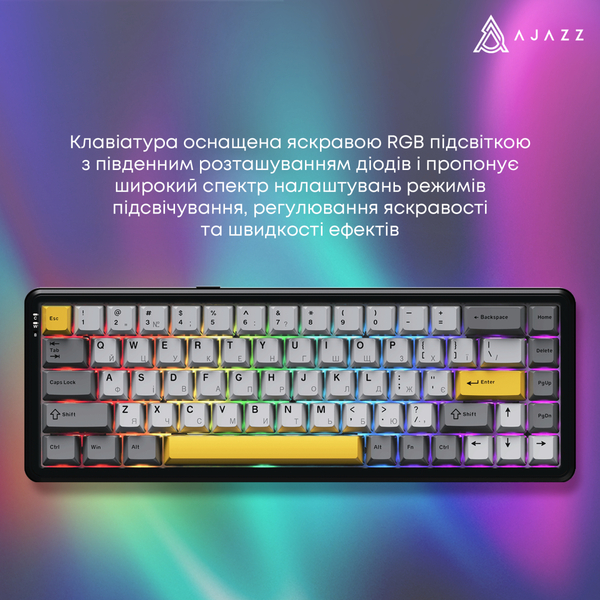 Клавиатура беспроводная Ajazz AK680 Max (8+8K) Magnetic Switch Black (AK680-M-BGY-A)