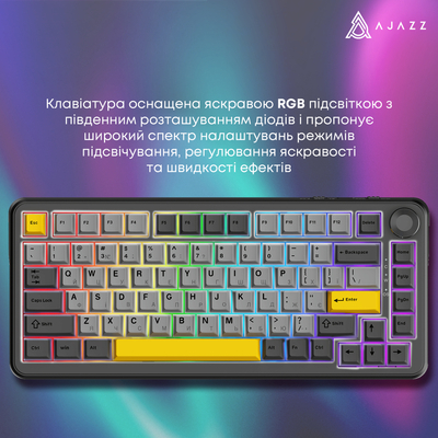 Клавиатура беспроводная Ajazz AK820 Max Plus Day Dream Switch Black (AK820MAX-DD-BGY)
