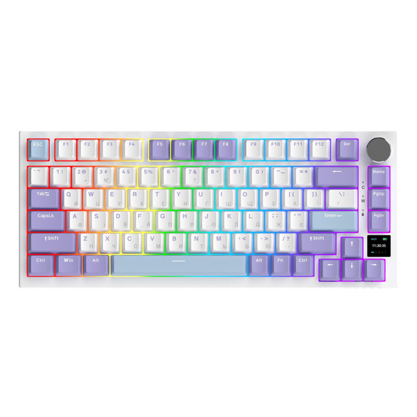 Клавиатура беспроводная Ajazz AK820 Pro Flying Fish Switch Purple RGB With Screen (AK820PRO-FF-PWB)