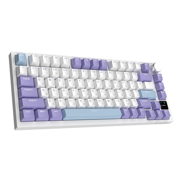 Клавиатура беспроводная Ajazz AK820 Pro Flying Fish Switch Purple RGB With Screen (AK820PRO-FF-PWB)