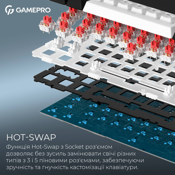 Клавиатура беспроводная GamePro Asgard Valhalla MK160B Pro Black