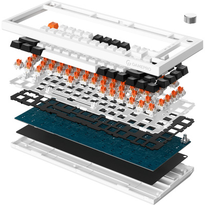 Клавиатура беспроводная GamePro Asgard Valhalla MK160W Pro White