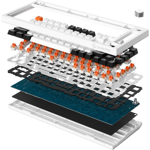 Клавиатура беспроводная GamePro Asgard Valhalla MK160W Pro White