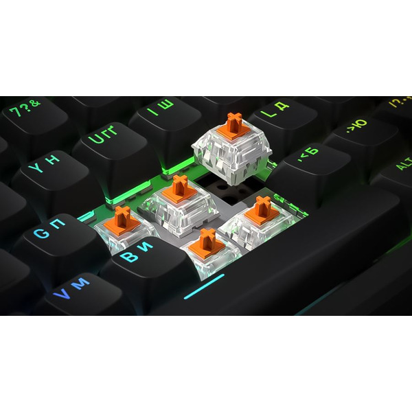 Клавиатура беспроводная Hator Rockfall 3 Mecha TKL Wireless Orange Black (HTK850UA)