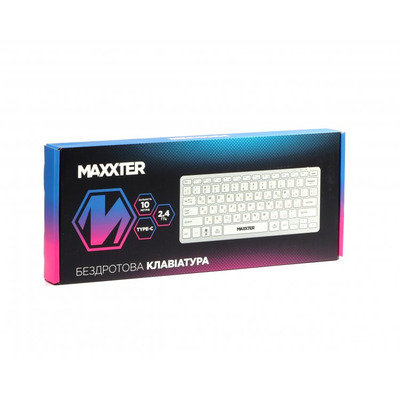 Клавиатура беспроводная Maxxter KBW-C01S-UA Silver