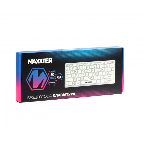 Клавиатура беспроводная Maxxter KBW-C01S-UA Silver