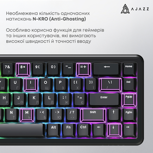 Клавиатура Ajazz AK680 Max Magnetic Switch Black (AK680-WM-B-A)