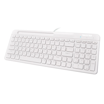 Клавиатура Maxxter KB-01W-UA White
