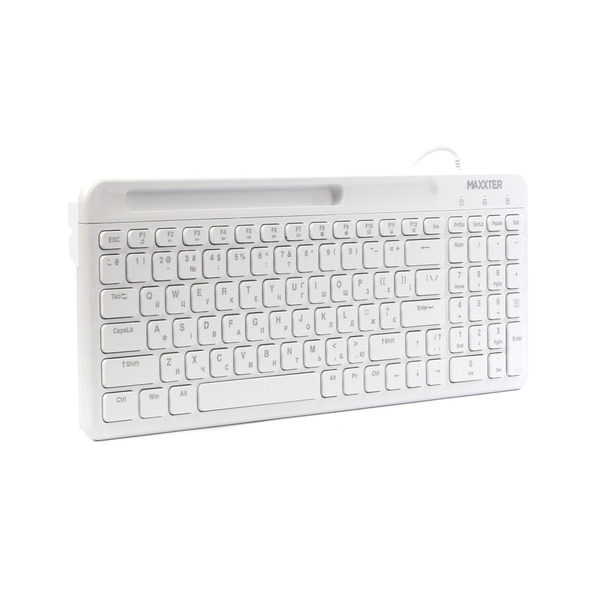 Клавиатура Maxxter KB-01W-UA White