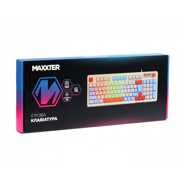 Клавиатура Maxxter KBG-3C01-UA White