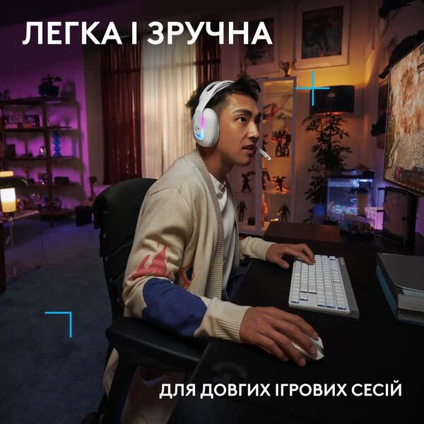 Навушники Logitech G522 LightSpeed Wireless Gaming Headset White (981-001550)