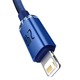 Кабель Baseus Crystal Shine USB - Lightning (M/M), 2.4A, 2 м Blue (CAJY000103)
