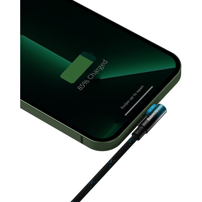 Кабель Baseus MVP 2 USB - Lightning (M/M), 2.4A, 1 м Black/Blue (CAVP000021)