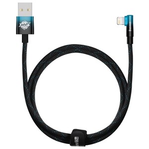 Кабель Baseus MVP 2 USB - Lightning (M/M), 2.4A, 1 м Black/Blue (CAVP000021)