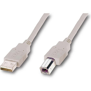 Кабель Atcom USB - USB Type-B V 2.0 (M/M),  0.8 м, Ferrite, белый (6152) пакет