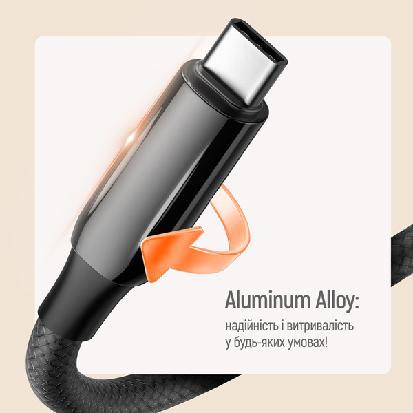 Кабель ColorWay USB Type-C + USB Type-C (M/M), 5.0 А, 2 м, Black (CW-CBPDCC070-BK)