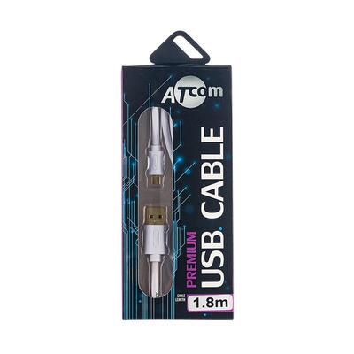 Кабель Atcom (16122) USB 2.0 AM/microUSB, 1.8м, белый
