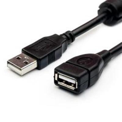 Кабель ATcom удлинитель USB2.0 AM/AF 1.5 м. Ферритовый фильтр