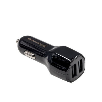 Автомобильное зарядное устройство Grand-X (2USB 2.4A) Black (CH-26B)
