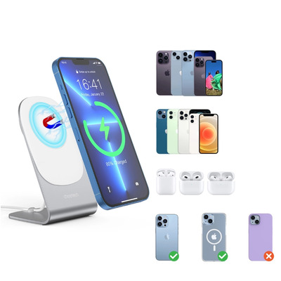 Беспроводное зарядное устройство Choetech T518-F 15W + подставка-держатель