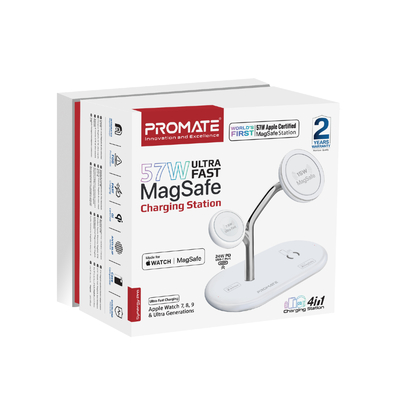 Беспроводное зарядное устройство Promate Synergy-Pro MagSafe 57W White