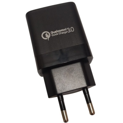 Зарядное устройство Atcom CX-18 (1USB, 3А) QC3.0 Black (20303)