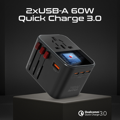 Зарядное устройство Promate TripMate-GaN75 75W Black