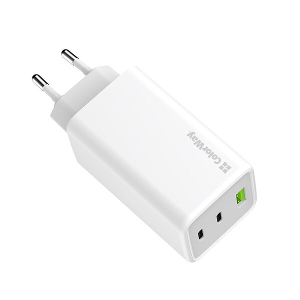 Сетевое зарядное устройство ColorWay GaN Mini 100W PD Port PPS USB (USB-2C1A) White (CW-CHS061PD-WT)
