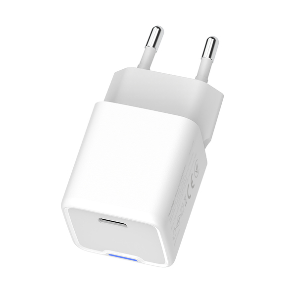 Сетевое зарядное устройство ColorWay GaN Mini 25W PD Port PPS USB-C White (CW-CHS052PD-WT)