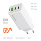 Сетевое зарядное устройство ColorWay GaN Mini 65W PD Port PPS USB (USB-2C1A) White (CW-CHS058PD-WT)