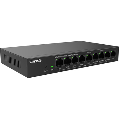 Маршрутизатор Tenda G0-8G-PoE (3xGE WAN/LAN, 1xGE WAN, 5xGE LAN, Multi-WAN, Dual WAN, max PoE 95W, steel case)