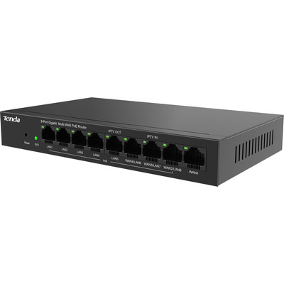 Маршрутизатор Tenda G0-8G-PoE (3xGE WAN/LAN, 1xGE WAN, 5xGE LAN, Multi-WAN, Dual WAN, max PoE 95W, steel case)
